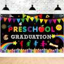 2 x Preschool Graduation Party Decorations Preschool Graduation Backdrops Class of 2026 Pre Kindergarten Graduate Photography Backdrop Banner Ceremony Photo Prop for Teachers School Classroom Party Decor