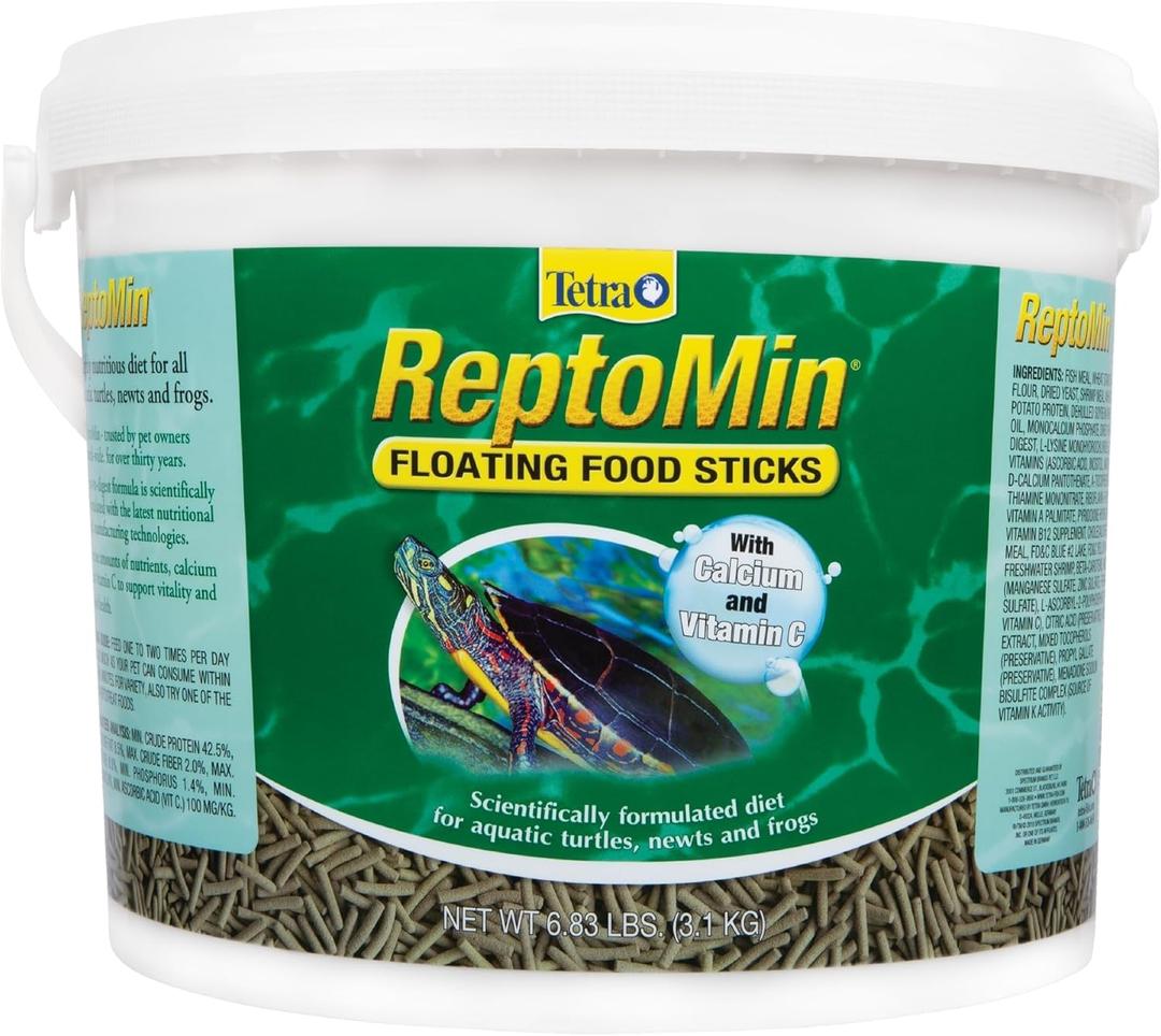 Tetra ReptoMin Floating Food Sticks, For Aquatic Turtles, Newts and Frogs, 6.83 lbs (6.83 Pound (Pack of 1)) Tetra ReptoMin Floating Food Sticks, For Aquatic Turtles, Newts and Frogs, 6.83 lbs (6.83 Pound (Pack of 1))
