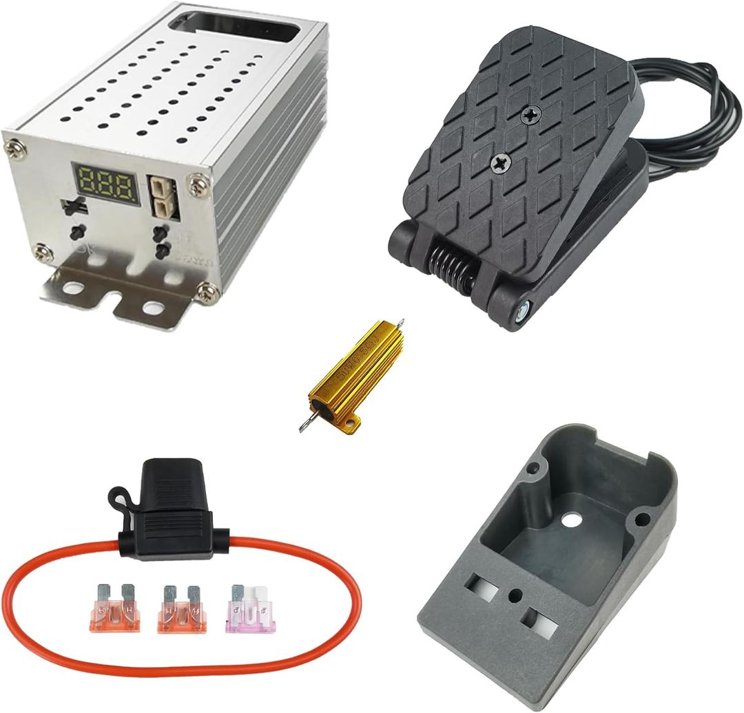 PWM 0-30s Soft Start/Soft Stop DC Motor Speed Controller with Variable Speed Padel Braking Resistor Gear Shifter Kit
