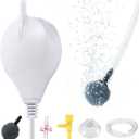 Aquarium Air Pump Mini Fish air Pump Super Quiet Fish Bowl air Pump for Up to 10 Gallon Fish Tank 1.5 Watts 310ml/min (White-Complete Kit)