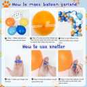3 x Ouddy Life 128Pcs Bone Balloons Garland Arch Kit, Blue Orange Themed Birthday Party Supplies with Happy Birthday Banner Foil Paw Print Latex Confetti Balloons for Boys Girls Baby Shower