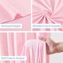 8 Panles Baby Pink Backdrop Curtains - Wrinkle Free Fabric Backdrop Curtain for Photoshoot, 10FT Wedding Party Photo Backdrop Drapes for Birthday Baby Shower Photography Stage Background Decorations