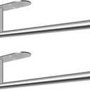 MGahyi Paper Towel Holder Wall Mount, Self Adhesive Or Drilling Under Cabinet Kitchen, 13.2 inch Stainless Steel Paper Towel Roll Rack, Towel Roll Hanger for Bathroom (Silver, 2*Rectangle)