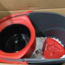 O-Cedar EasyWring Microfiber Spin Mop, Bucket Floor Cleaning System, Red, Gray, Standard