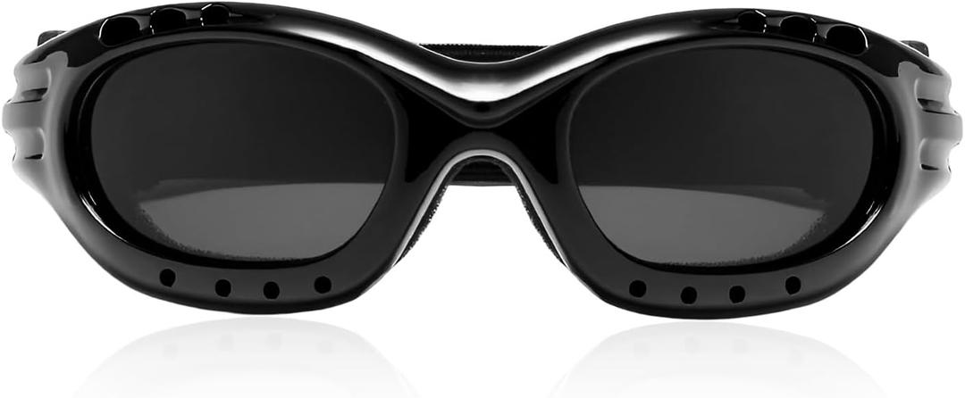 Motorcycle Goggles Riding Glasses, Dustproof Windproof Dirt Bike Goggles with UV Protection, Anti-Fog Riding Sunglasses for Off-Road Racing, Riding, Skiing (Gray)