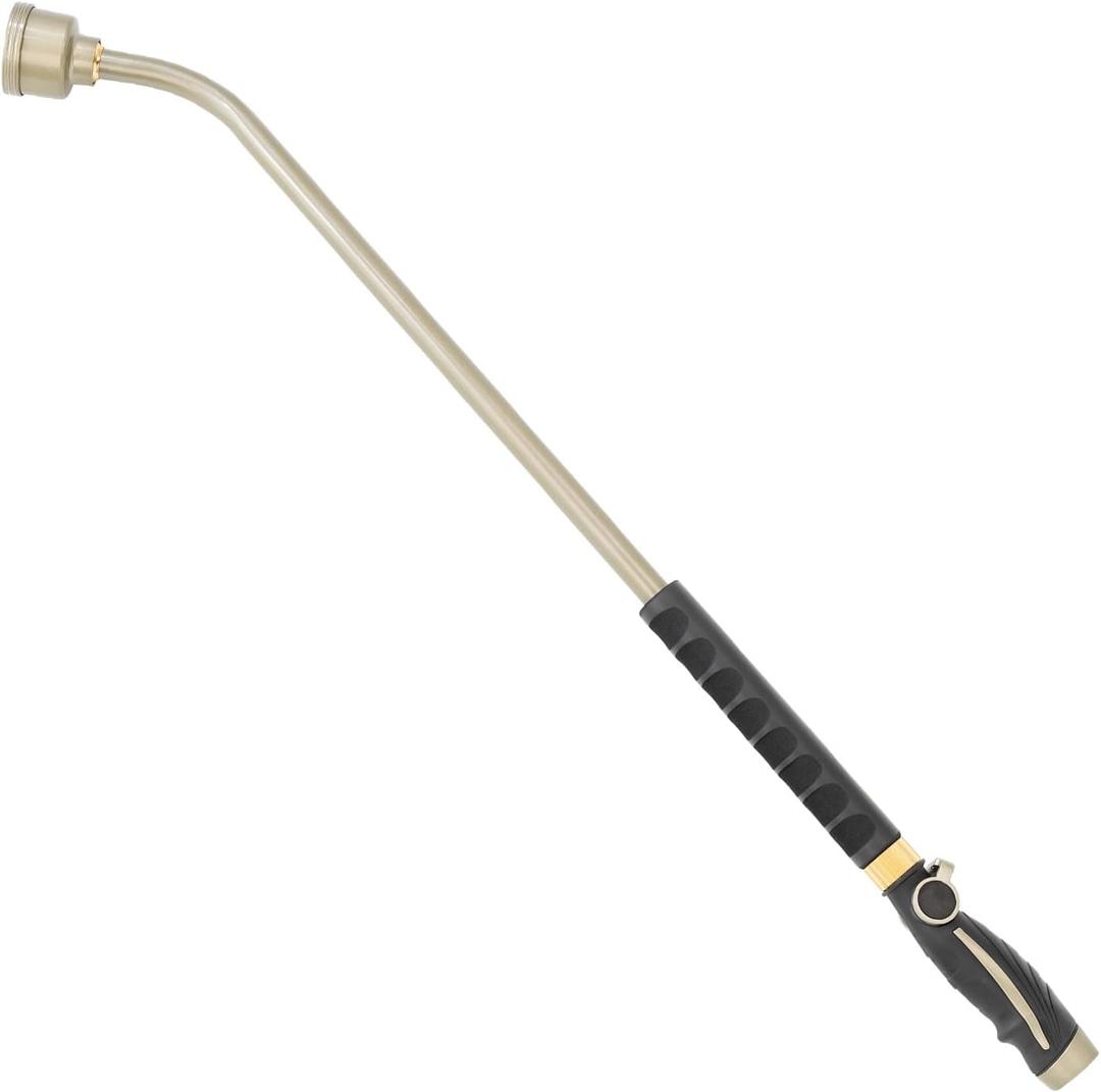 RESTMO Extra Long 36 Inches Watering Wand, Heavy Duty Metal Hose Wand with Thumb Flow Control, Gentle Soft Full Shower Sprayer Wand for Hanging Baskets, Shrubs, Plants, Flowers, Garden and Lawn, 37 Inch