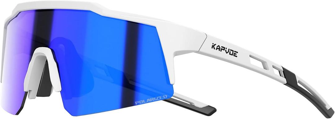 KAPVOE Youth Polarized Sports Sunglasses Kids Baseball Softball Cycling Glasses UV400 Protection for Boys Girls Age 6-12