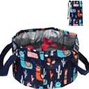 Collapsible Foot Bath Basin for Soaking Feet, Portable Foot Bath Tub Bag with Handles, for Adults and Kids, Pedicure Foot Spa Bucket for Outdoor Washing, Camping, Travel