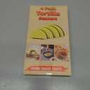 Tortilla Sealer Crimper Press - 4pcs Quesadilla Maker for 10"+8"+6"+4" Flour Tortillas |Make Sealed Taco,Quesadilla,Empanada,Burrito,Dumpling,Sandwich,BPA-Free Dishwasher Safe (Grey Yellow)