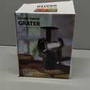 JIUMEXES Rotary Cheese Grater Hand Crank with 3-in-1 Blades - Fast, Safe & Effortless Grating, Perfect for Cheese, Vegetables & Chocolate, BPA-Free with Steel Drums,Black