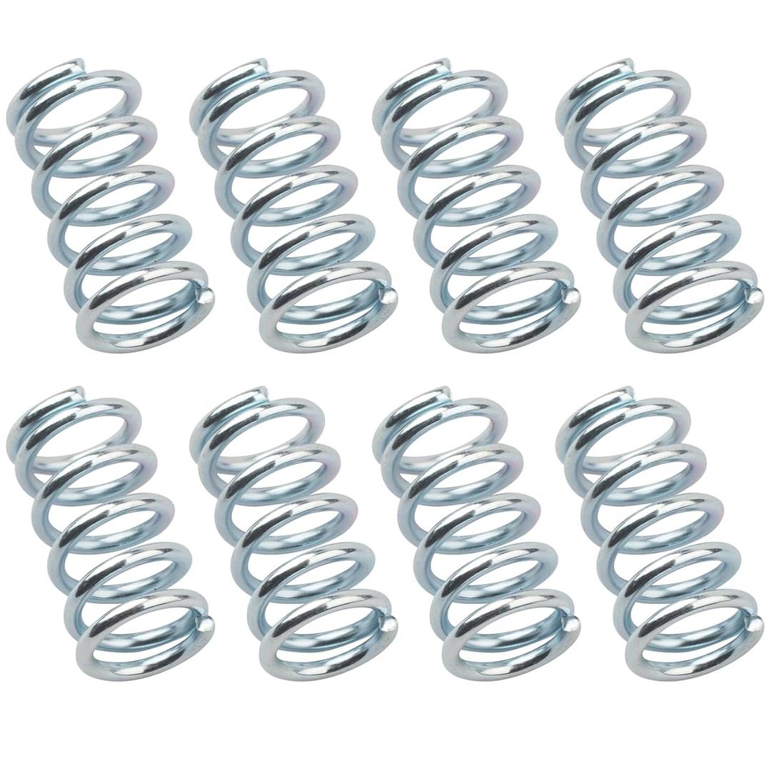 9708 Compression Spring, Small Springs, 0.091 GA x 11/16 inch x 1-1/4 inch, Silver, Durable Stainless Steel Construction, Sturdy, 8-Pack