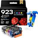 belietop 923 Ink Cartridges (Without Chip) Work for HP 923 923XL Ink Cartridges Combo Pack Compatible with HP OfficeJet 8120 8122e 8123 OfficeJet Pro 8130 8135e 8138e 8139e Printers- 4 Pack