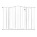 Summer Infant Extra Tall & Wide Safety Pet and Baby Gate, 29.5"-53" Wide, 38" Tall, Pressure or Hardware Mounted, Install on Wall or Banister in Doorway or Stairway, Auto Close Walk-Thru Door - White