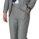 WEEN CHARM Men's Suits Slim Fit 2 Piece Two Button Blazer Wedding Prom Tuxedo Single Breasted Jacket Pants Set (XX-Large, Light Grey)