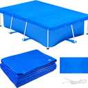 102 x 63 in Rectangular Pool Cover for Frame Above Ground Pool Cover 102" X63" Rectangle Frame Swimming Pool Cover for Heavy Duty Pool Cover Protector for Garden Swimming Pool Cover