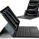 ESR Ascend iPad Pro 11 Inch Case with Keyboard (M5/M4, 2025/2024), Magnetic Detachable Keyboard with Multi-Touch Trackpad, Fully Landscape Stand, Color Backlit Keys, Pencil Clasp, Black