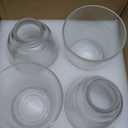 4 Pack Clear Glass Shade Replacements, Bell Shaped Glass Shade Covers for Ceiling Fan Light Fixture, 4.92"High, 4.72"Diameter, 1.65 "Fitter, High Transmittance Globe Lampshades for Vanity