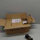 Plustool 8 Pack Matte Black Door Knobs, Privacy Door Knob with Lock, Interior Doorknobs with Round Ball, Keyless Door Lockset for Bedrooms Bathrooms