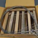 Set of 2 Wooden Orchid Baskets with Hangers, Hanging Vanda Baskets for Outside