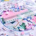 TIASUSAN American Mahjong Set: 166 Pink Tiles, 4 Clear Racks with Pushers, White Mahjong Bag and Accessories, Mahjong Tile Set for Beginners (Mah-Jongg)