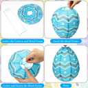 Wenqik 12 Pcs Easter Egg Paper Lanterns Party Decorations 10 Inch Spring Colorful Flower Dot Decorative Ceiling Hanging Lanterns for Home Easter Birthday Party Supplies, 6 Styles(Cute)