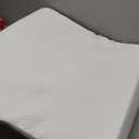 Bedluxe Wedge Pillow, 8 inch Bed Wedge Pillow for Headboard, Pillow Wedge for Acid Reflux Relief, Sleeping, After Surgery, Snoring, Gerd, Triangle Pillow Wedge - Cooling Memory Foam Top, White/Grey