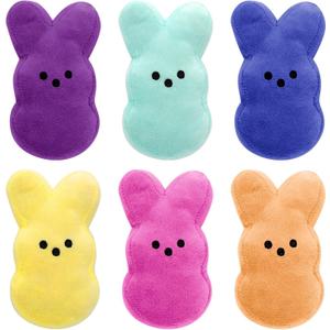 6 Pack Easter Bunny Plush Toys Decorations Cute Animal Bunny Stuffed Doll Easter Party Favor Gifts for Kids.