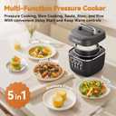 Fullwill Electric Pressure Cooker Lite, Slow Cooker, Rice, Saut, Warmer, Olla de Presion Nonstick Pot 3 Quarts, 11.42"D x 10.24"W x 10.63"H