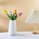 White Ceramic Vases - Simple Vase for Flowers Plants, Flowers Vases for Home Decor, Dining Tables and Living Room Decor and Various Festive Vases As Gifts for Others. (White)