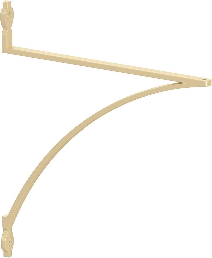 Knape & Vogt Shelf Bracket, Satin Gold, 12-inches, Holds Up to 100 lbs. Each, Metal, Wall Mount