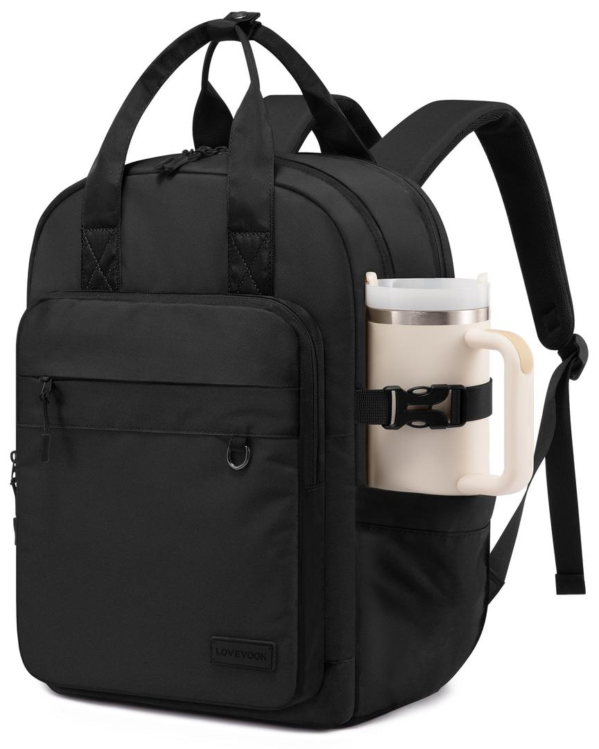 OVEVOOK Laptop Backpack for Women, 15.6 Inch Computer Backpack Purse, Casual Daypack Carry-On Personal Item Travel Bag, College Bookbook for Teen Girls Students Back to School