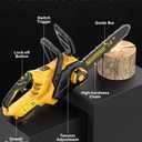 14 Inch Brushless Electric Chainsaw Cordless for Dewalt 20V Battery, Compact Chain Saw with Auto Oiler, Low Kickback, Battery Powered Chainsaw for Tree Trimming, Storm Clean-Up, Wood Cutting, Pruning