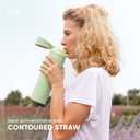 Simple Modern Mesa Loop Water Bottle with Covered Straw and Handle | 24oz Cup Holder Friendly Insulated Stainless Steel Bottles for Travel, Sports and School | Hazelnut