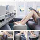 Sunany Inflatable Travel Foot Rest Pillow, Airplane Bed for Kids and Toddler, Adjustable Height Portable Elevating Leg, Trains, Cars, Home, Office (2 Pack)