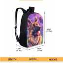 German Shepherd Backpack for School Girls 7th Grade with Lunch Box Dog Bookbag for Kids 8-12/10-12/12-14 Butterfly Middle School Bag Lunchbox Pencil Case Set Children Book Bag Lunch Bag
