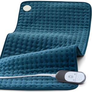 17x33 Heating Pad for Pain Relief | Ultra-Soft Microplush Fabric | 6 Adjustable Heat Settings (Moist & Dry) | Safe 2-Hour Auto Shut-Off | Perfect for Back, Neck, Shoulders | Great Gift Idea