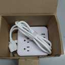 Power Strip, 6 Ft Extension Cord with 3 Outlets and 4 USB Ports(1 USB C), Non Surge Protector for Cruise Ship, Travel, Home Office, ETL Listed, White