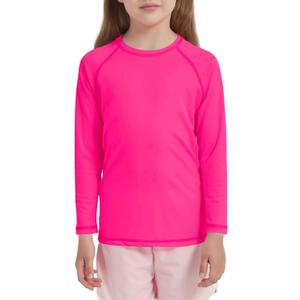 Kids Rash Guard Shirt UPF 50+ Quick Dry Sun Shirts Long Sleeve Athletic Tops for Boys and Girls, 10-12 Years 