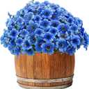 20 Bundles Artificial Flowers for Outdoors, UV Resistant Fake Flowers with Plastic Plants, Silk Faux Flowers for Outdoor Planters, Fake Realistic Flowers Window Box Front Porch Hanging Basket Decor-Blue