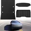 LASFIT Truck Bed Mat for Tesla Cybertruck 2024 2025 2023 6FT Bed Liner Car Accessories, Custom Fit TPE All Weather Pickup Cargo Liner Frunk Rear Sub Trunk Mat Set 3PCS