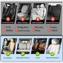 Full Coverage Faux Leather Car Seat Covers Full Set,Automotive Seat Covers for Cars,SUVs Pick-up Truck, Car Seat Cushion, Black Seat Covers for 5 Seats