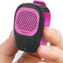 Wearable Bluetooth Speaker,Clip on Wireless Jobsite Water-Resistant Portable Speaker, Built in Mic for Hands-Free/Call, Suitable for Indoor & Outdoor Use (Update Version Burgundy)