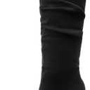 DREAM PAIRS Knee High Boots for Women Pointed Toe Stiletto High Heel Slouchy Suede with Side Zipper Tall Fashion Boots (8.5)