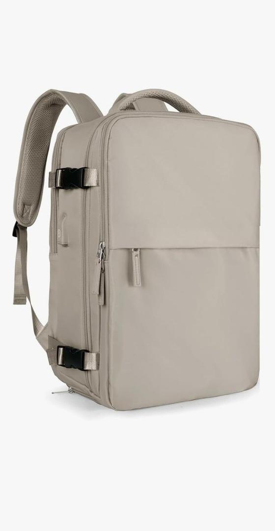 coofay Laptop Travel Backpack For Women Men Airline Approved Carry On Bags For Airplanes Underseat Luggage Backpack For Traveling On Airplane Personal Item Travel Bag For Airlines Light Brown
