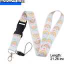 Teacher Badge Lanyard for Keys Neck Strap Keychain for Women Men Teacher Appreciation Thank You Gifts for Women Men Teacher Teachers Neck Strap for Phone Teacher Rainbow Lanyards for Id Badges