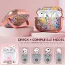 Inesore for AirPods Pro 3 Case 2025 with Lock, Floral Cute AirPod Pro 3 Generation Case for Women Girly with Cleaner Kit and Keychain-Seven Color Flower