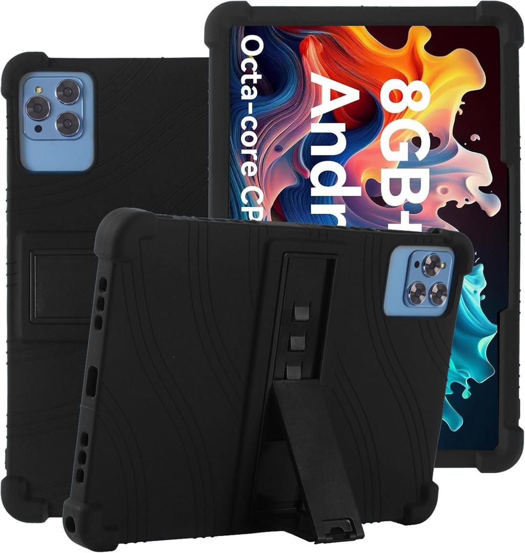 for 10.1 inch Android Tablet Case, Soft Silicone Cover Case 10.1'' for ROWT A10,Oscal/Aigopad/Jusysa/HAPPYBE/Moderness MB1001/Okaysea/Yqsavior/DOOGEE, Black