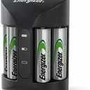 Energizer Recharge Pro Rechargeable AAA and AA Battery Charger With 4 NiMh Rechargeable AA Batteries, Provides a Full Charge in 3 Hours