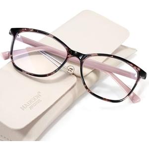 Madison Avenue Square Vintage TR90 Blue Light Blocking Reading Glasses for Women, Anti Eyestrain/Glare Computer Readers