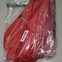 Red Christmas Table Runner - Small 54 Inches Long, Embroidered Tree & Poinsettia Cutwork Lace Linen Tablerunner for Dining Room, Kitchen, Mantel or Coffee Table, Holiday Xmas Decor